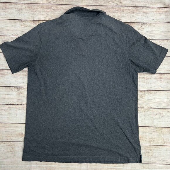 Tommy Bahama Relax Polo Shirt Gray Pima Cotton Pocket Short Sleeve Mens Large - Picture 2 of 10